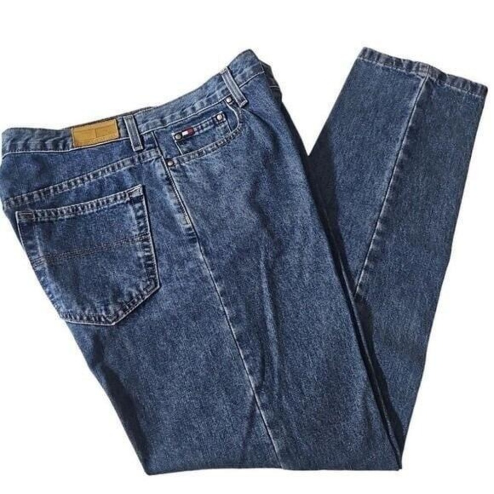 Vintage Tommy Hilfiger Women's Blue Denim Straight Leg Jeans 12‎ High Rise NWOT